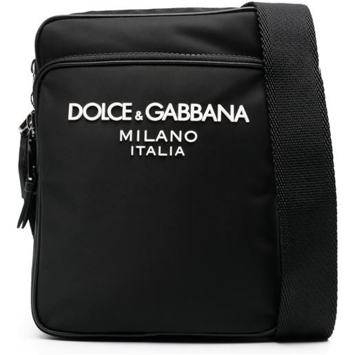 Dolce & Gabbana borsa messenger con logo - nero