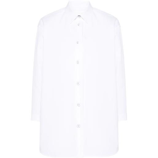 Jil Sander camicia con spacco - bianco
