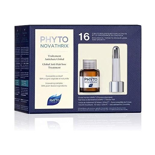 Phyto Phytonovathrix trattamento anticaduta in fiale, per tutti i tipi di caduta dei capelli, uomo e donna, 12 fiale da 3.5 ml