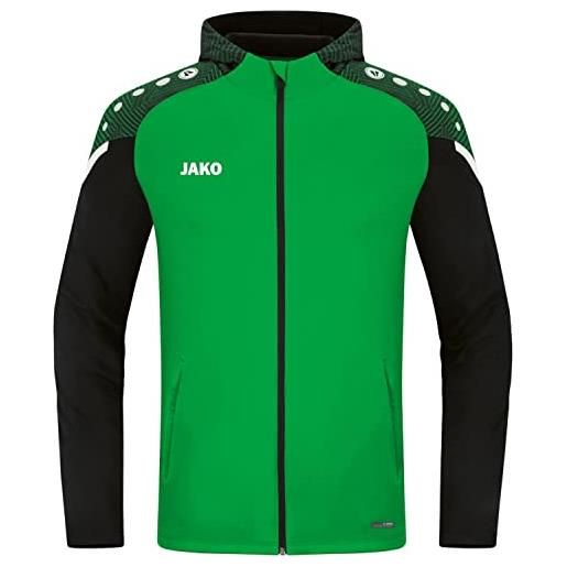 JAKO giacca con cappuccio performance, verde/nero, s uomo