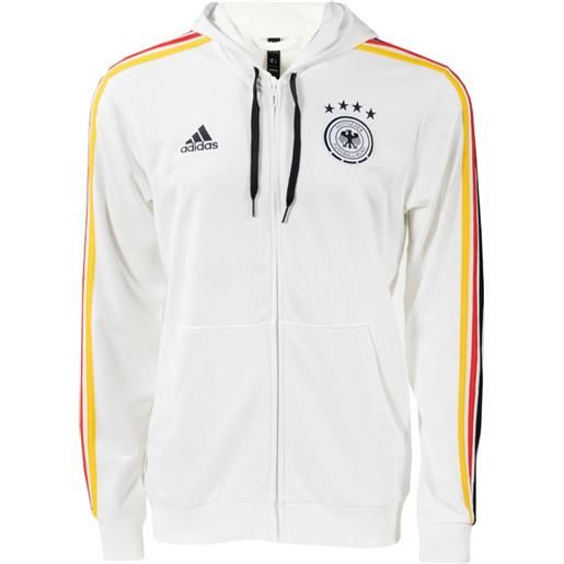 Germania dfb adidas giacca felpa sportiva bianco cotone french terry euro 2024 iu2084