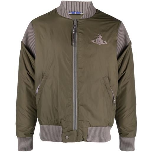 Vivienne Westwood bomber con inserti - verde