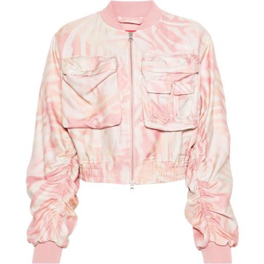Diesel giacca con stampa crop - rosa