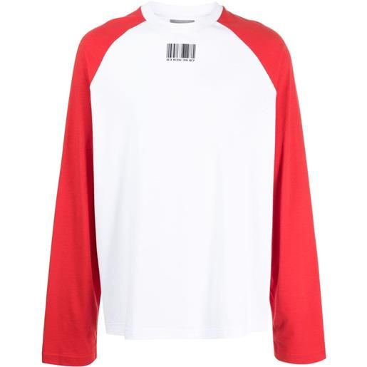 VTMNTS t-shirt con design color-block - bianco