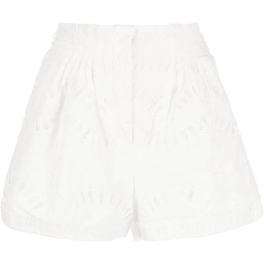 Charo Ruiz Ibiza shorts con ricamo palok - bianco