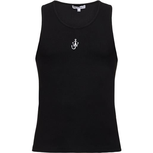 JW ANDERSON tank top in cotone stretch