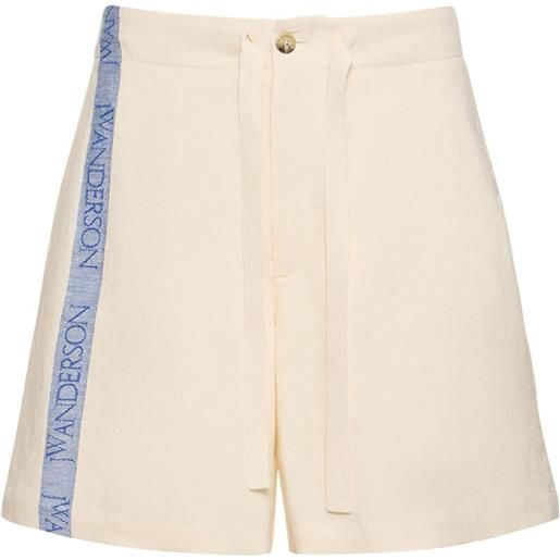 JW ANDERSON shorts larghi in lino e cotone