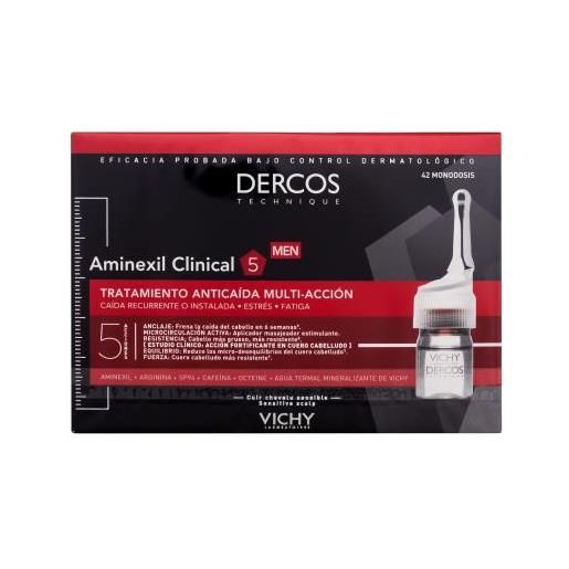 Vichy dercos aminexil clinical 5 cura completa contro la caduta dei capelli 42x6 ml per uomo