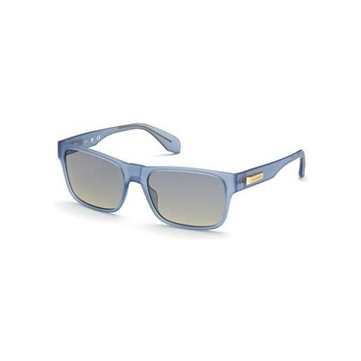 Adidas occhiali da sole or0011, matte blue/gradient smoke, 57 uomo