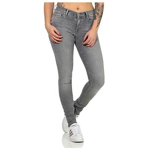 Only onlblush mid sk ank raw jeans rea333noos skinny, blu (light blue denim), w38/l32 (taglia produttore: medium) donna