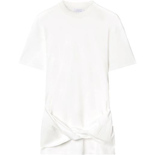 Off-White abito modello t-shirt arrow twisted - bianco