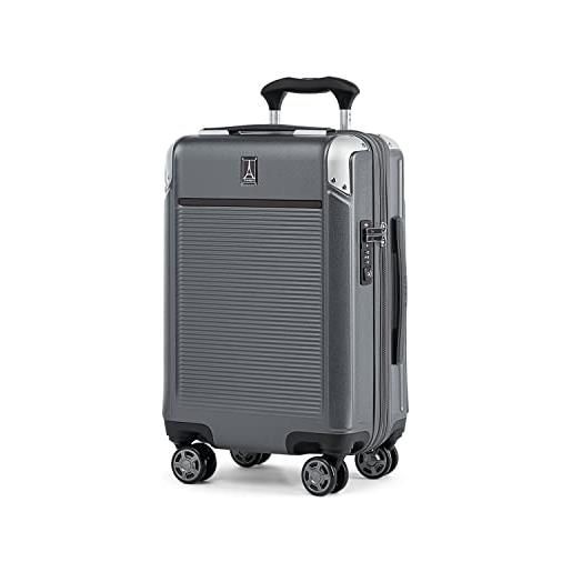 Travelpro platinum elite valigia cabina rigida 4 ruote 55x35x23cm, rigida, espandibile, 39 litri colore grigio 10 anni di garanzia
