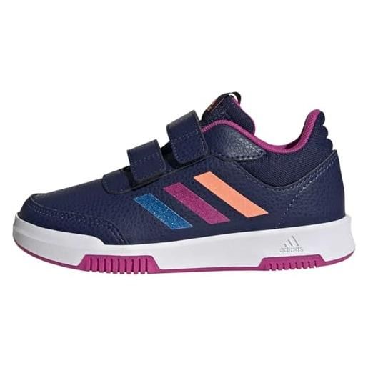 adidas tensaur hook and loop shoes, sneakers unisex - bambini e ragazzi, shadow navy lucid pink bliss pink, 33 eu