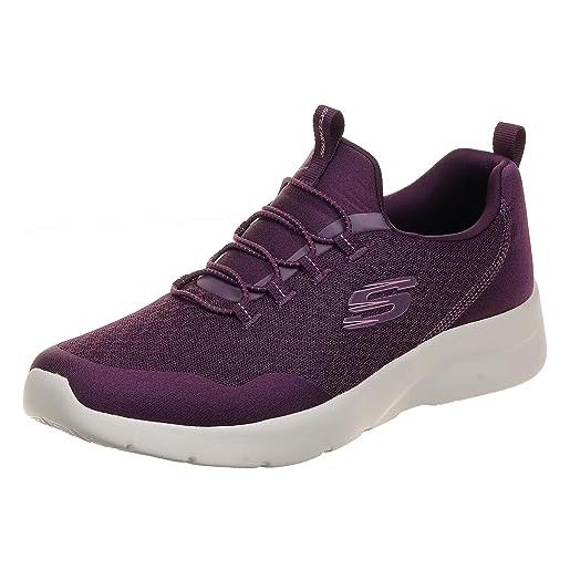 Skechers dynamight 2.0 real smooth, scarpe sportive donna, navy mesh off white trim, 35.5 eu