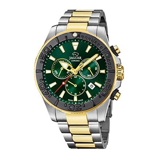 JAGUAR orologio modello j873/2 della collezione executive cassa 46,5 mm verde con cinturino in acciaio bicolore per uomo