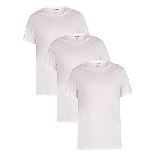 Lacoste th3451 pigiama top, bianco (001), xxl (pacco da 3) uomo