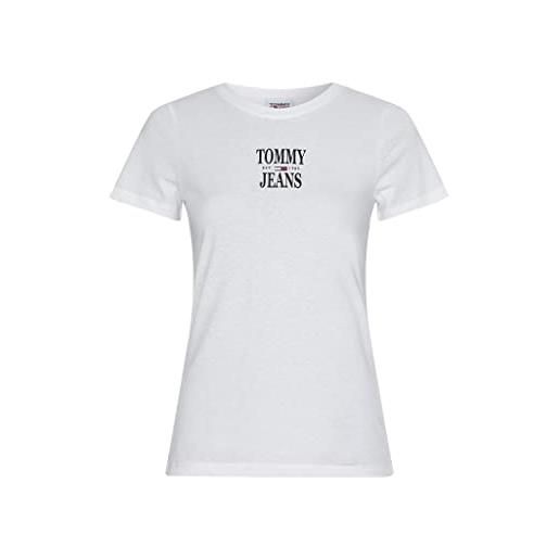 Tommy jeans - t-shirt donna basic con stampa logo - taglia l