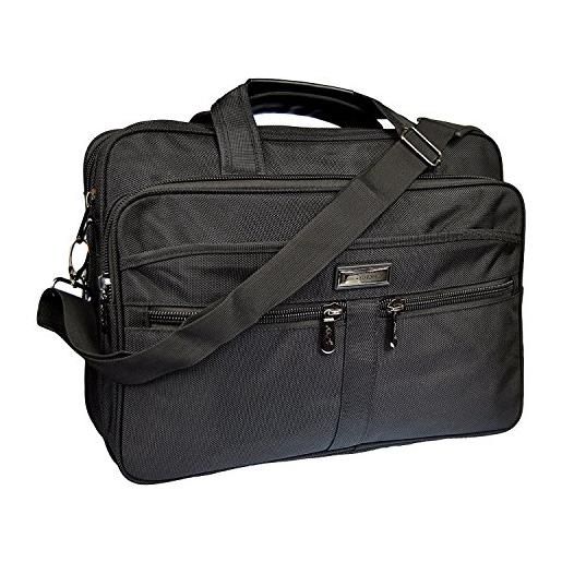 Modetreff borsa a tracolla da uomo, borsa da lavoro, cartella portadocumenti, formato orizzontale 281, misura xxl