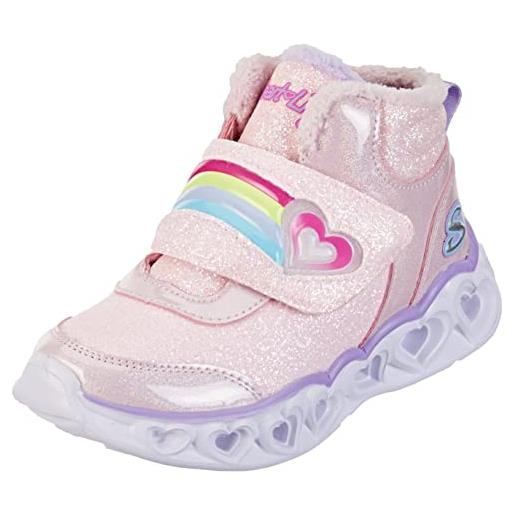 Skechers heart lights brilliant rainbo, boots bambine e ragazze, pink, 43 eu