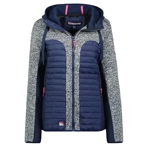 Geographical Norway taqueuse lady - giacca in pile donna con zip - abbigliamento caldo comodo - felpa maniche lunghe resistente - maglione invernale ideale autunno inverno (blu marino s)