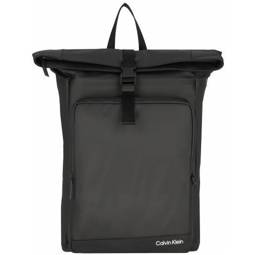 Calvin Klein rubberized zaino 42 cm scomparto per laptop nero