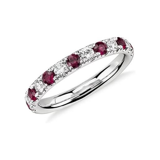 JewelryGift creato ruby gemstone band anello 925 sterling silver gift perfect matrimonio o anniversario per uomo e donne anello taglia 53