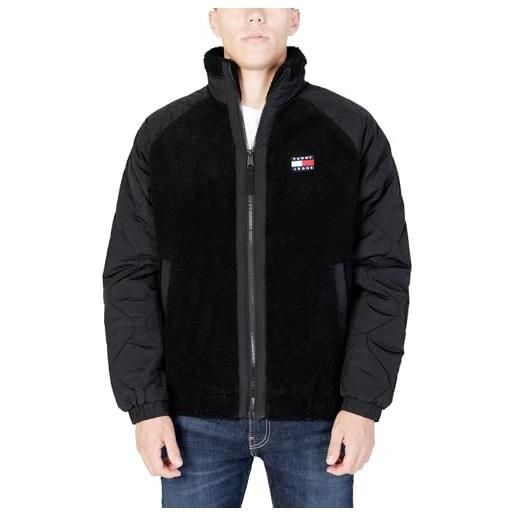 Tommy Jeans uomo giacca in sherpa mix media, nero, s