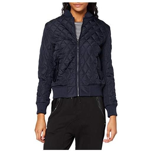 Urban Classics diamond quilt-giacca in nylon, blu navy, xs donna
