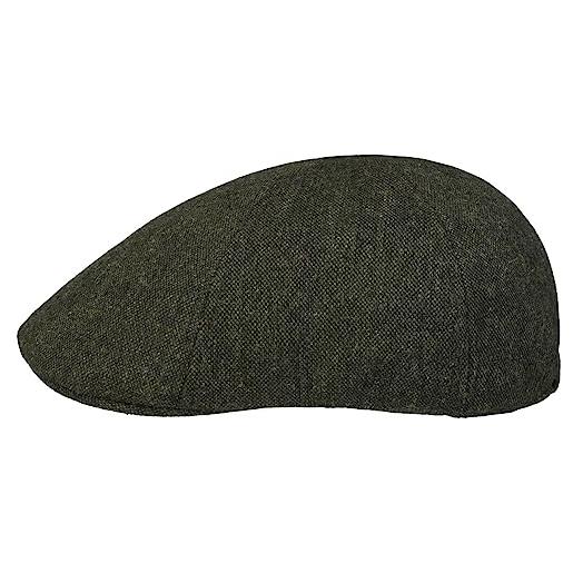 LIPODO coppola 6 panel mélange uomo - cappello piatto con visiera, fodera, fodera autunno/inverno - s (55-56 cm) oliva