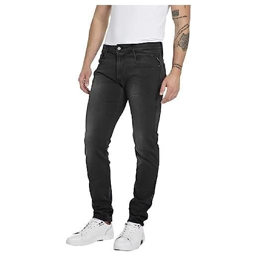 REPLAY jeans uomo anbass slim fit super elasticizzati, nero (black 098), w29 x l32