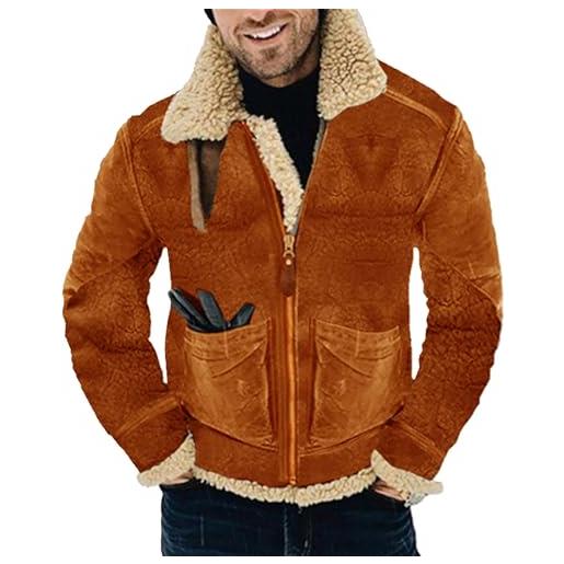 Generico Giacca invernale da uomo in pelle anticata marrone bomber vintage Giacca  Uomo Invernale Offerta Giacca Pelle Uomo Biker Piumino Codici Sconto :  : Moda