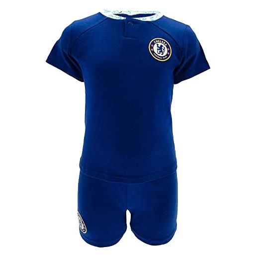 Chelsea FC - set di t-shirt e pantaloncini 2022-23 bambino, blu reale, 12-18 años