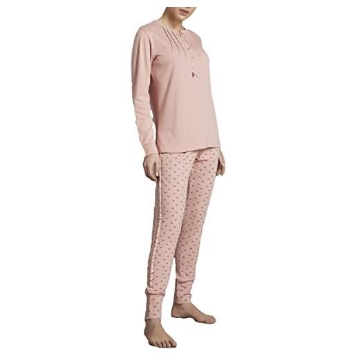Ragno pigiama donna serafino manica lunga da40n0, rosa, 46