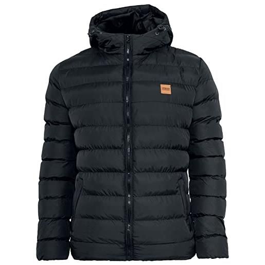 Urban Classics giacca invernale da uomo con cappuccio, calda e trapuntata, piumino adatto anche alle mezze stagioni colore: asphalt, taglia: 5xl