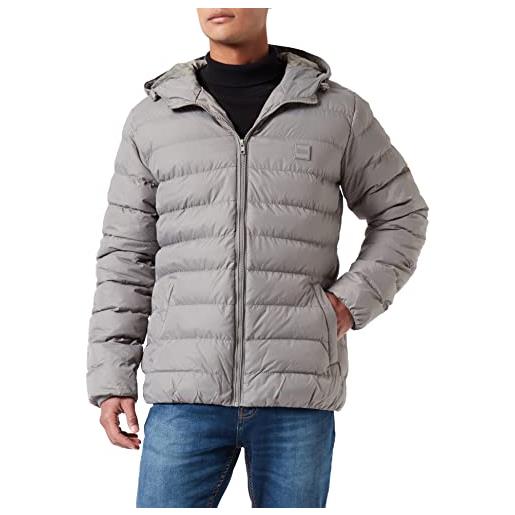 Urban Classics giacca invernale da uomo con cappuccio, calda e trapuntata, piumino adatto anche alle mezze stagioni colore: nero, taglia: 4xl