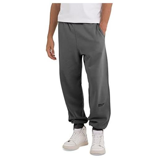 REPLAY pantaloni da jogging uomo second life con coulisse, grigio, (iron grey 192), s