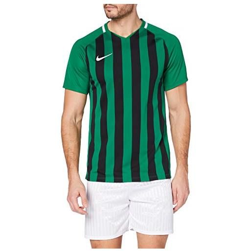 Nike striped division iii jersey ss, t-shirt uomo, pine green/black/white/(white), m