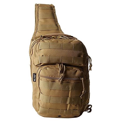 Mil-Tec one strap assault pack sm, zaino monospalla, stile militare, 10 litri, nero, small (30 x 22 x 13 cm)