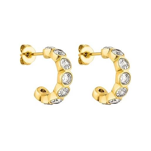 Purelei® spotlight orecchini, orecchini da donna in acciaio inossidabile resistente, gioielli resistenti all'acqua, diametro 14,5 mm (oro)