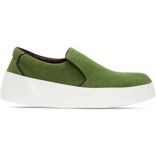 JW Anderson sneakers senza lacci con suola a contrasto - verde