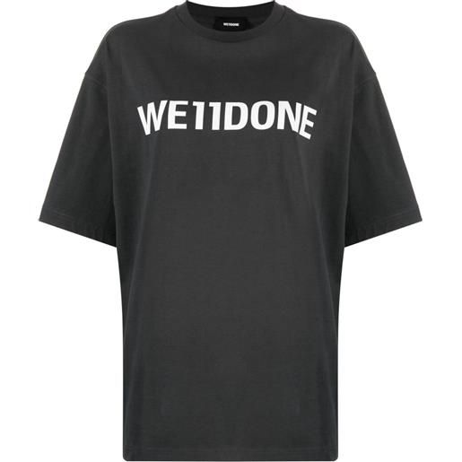 We11done t-shirt con stampa - grigio