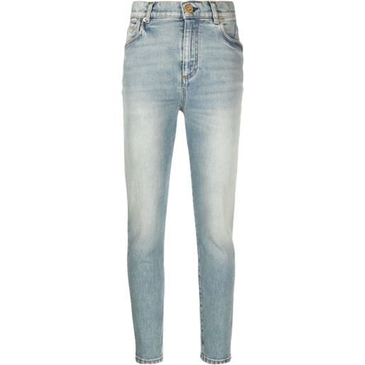 Balmain jeans skinny a vita media - blu