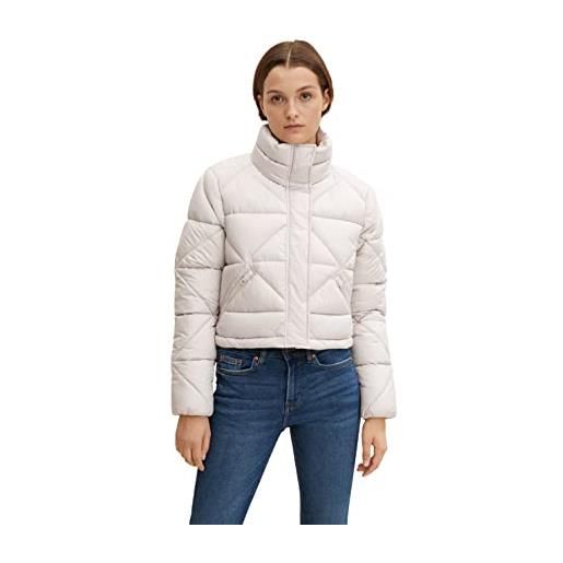 TOM TAILOR Denim le signore giacca cropped puffer 1032684, 30026 - cloud grey, xl