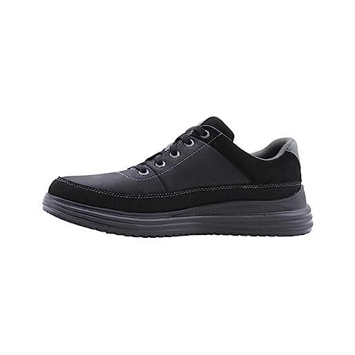 Skechers proven aldeno, scarpe sportive uomo, black leather, 45 eu