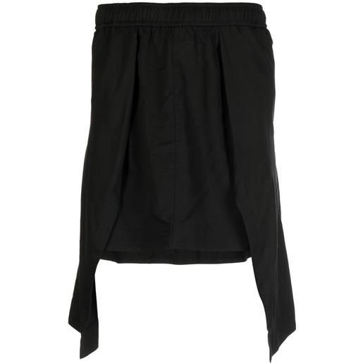 Julius pantaloni con design a strati - nero