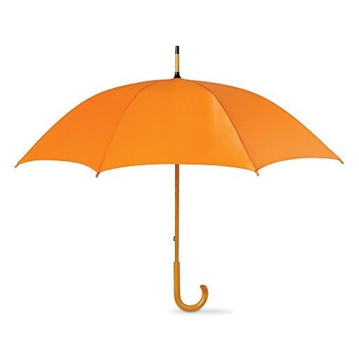 eBuyGB 1269813 - ombrello classico con manico in legno, apertura manuale per matrimonio, arancione (arancione) - 1269810