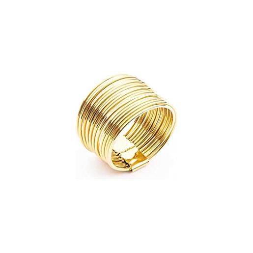 4US Cesare Paciotti anello da donna anello a fascia in acciaio di colore oro di misura: 10. La referenza è 4uan3985w