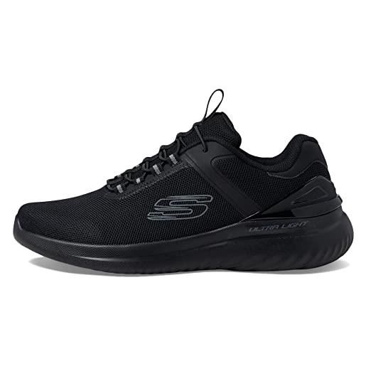 Skechers bounder 2.0 anako, scarpe sportive uomo, black textile synthetic trim, 41 eu
