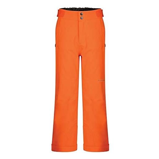 Dare 2b pantaloni da sci isolati impermeabili e traspiranti, salopette bambini, arancione acceso, taglia 3-4