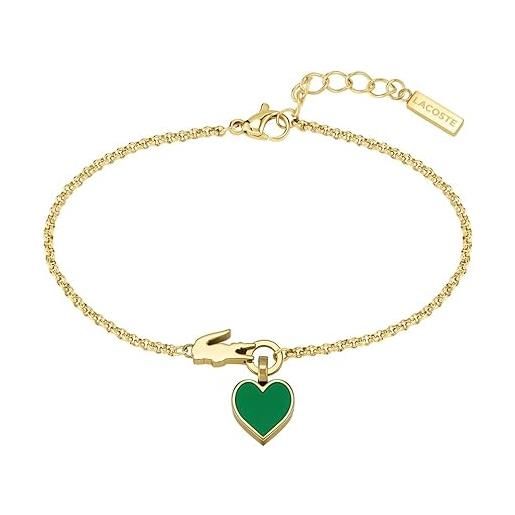 Lacoste braccialetto a catena da donna collezione love my croc - 2040030